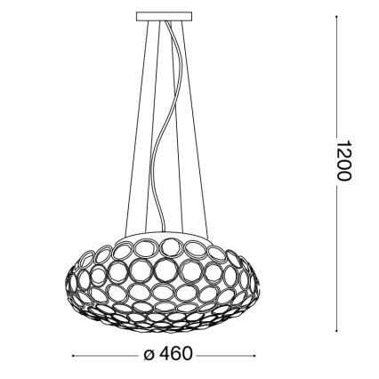 Ideal Lux - LED pendel i krystal KING 7xG9/3W/230V diameter 46 cm skinnende krom