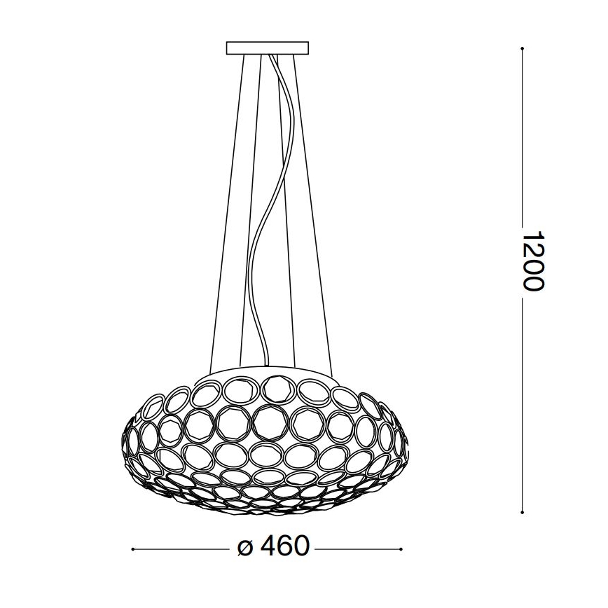 Ideal Lux - LED pendel i krystal KING 7xG9/3W/230V diameter 46 cm skinnende krom