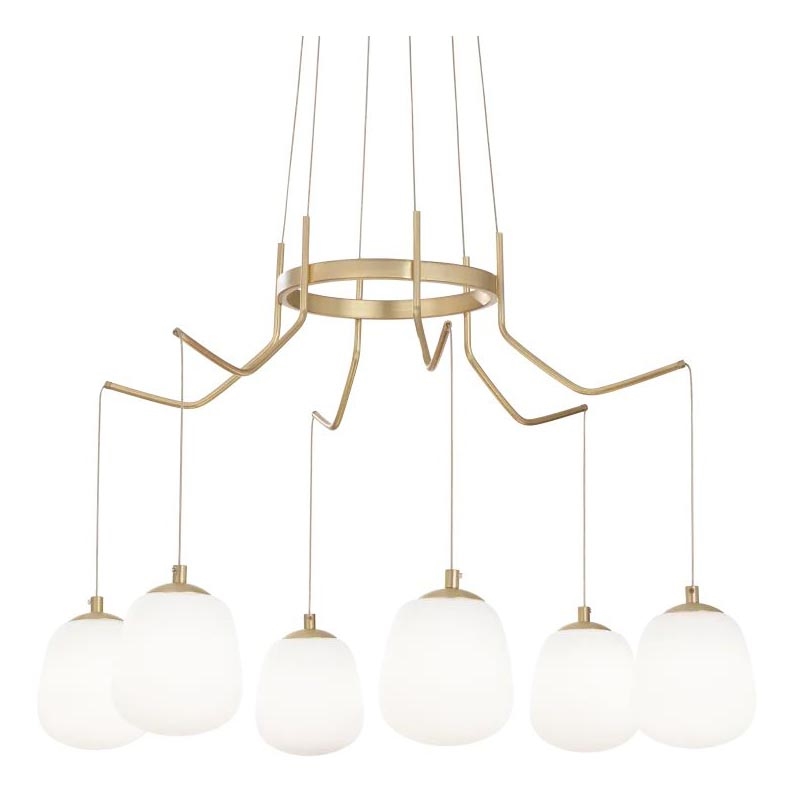 Ideal Lux - LED pendel KAROUSEL 6xG9/3W/230V diameter 72 cm messing