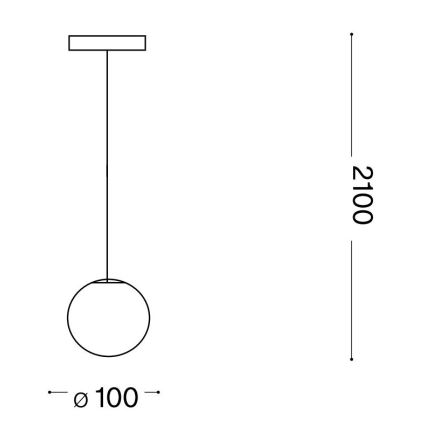 Ideal Lux - LED pendel MAPA 1xG9/3W/230V diameter 10 cm hvid