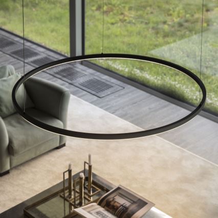 Ideal Lux - LED-dæmpbar pendel på wire ORACLE SLIM LED/77W/230V 3000K CRI 90 Ø 150 cm sort