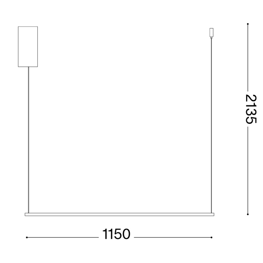 Ideal Lux - LED-pendel med wire ESSENCE LED/19W/230V 3000K CRI 90 hvid