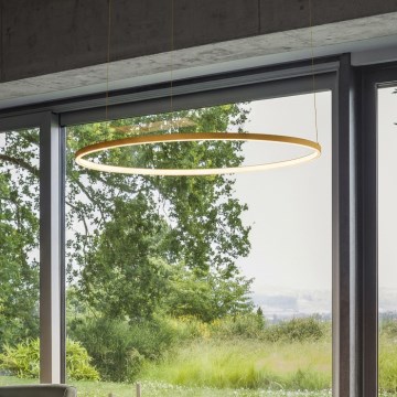 Ideal Lux - LED-pendel med wire ORACLE SLIM LED/37W/230V 4000K CRI 90 Ø 70 cm guld