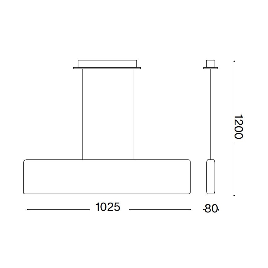 Ideal Lux - LED-pendel med wireophæng DESK LED/32W/230V 102,5 cm CRI 90 hvid