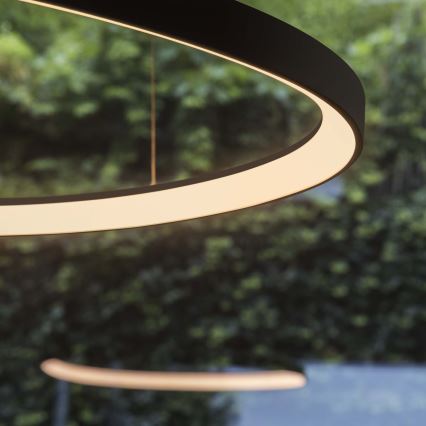 Ideal Lux - LED-pendel med wireophæng GEMINI LED/47W/230V 2700K Ø 61 cm CRI 90 sort