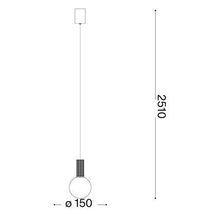 Ideal Lux - LED-pendel med wireophæng ODEON LED/8W/230V CRI 90 Ø 15 cm beige/hvid