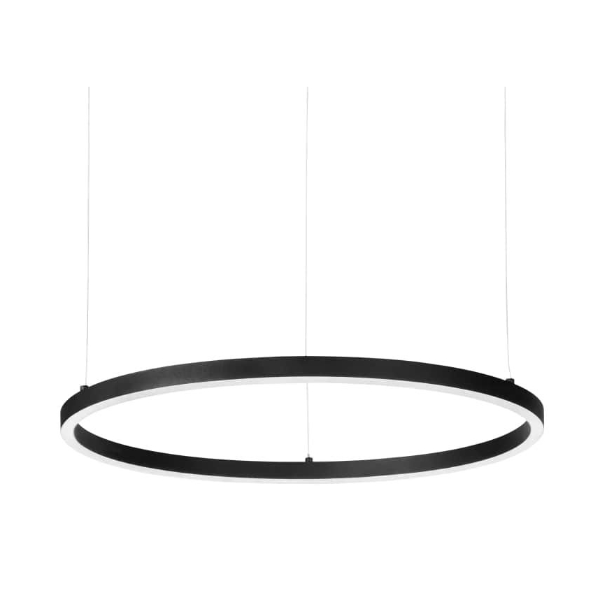 Ideal Lux - ORACLE SLIM LED, dæmpbar pendel på kabel, 40W/230V, 3000K, CRI 90, Ø 70 cm, sort