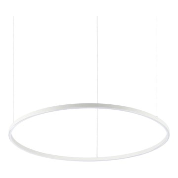 Ideal Lux - LED-pendel med wireophæng ORACLE SLIM LED/53W/230V 4000K CRI 90 Ø 90 cm hvid