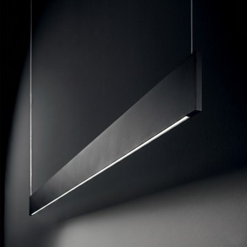 Ideal Lux - LED-pendel med wireophæng STEEL LED/24W/230V 3000K CRI 90 120 cm sort