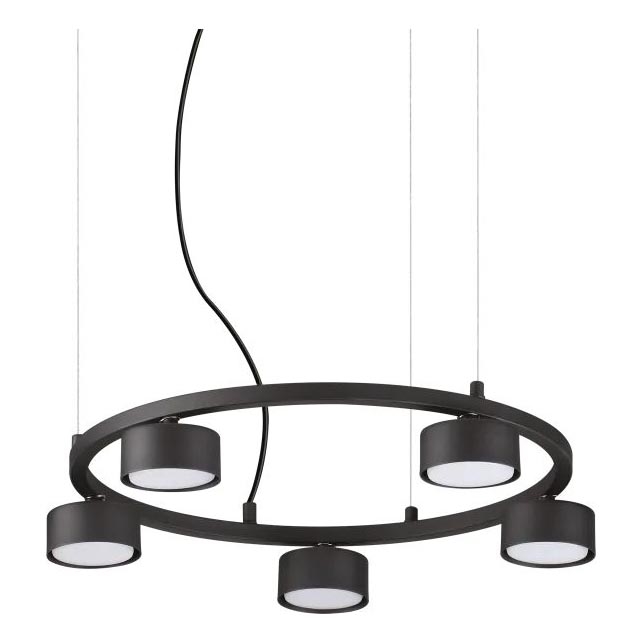 Ideal Lux - LED pendel MINOR 5xGX53/9W/230V diameter 50 cm sort