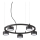 Ideal Lux - LED pendel MINOR 5xGX53/9W/230V diameter 50 cm sort