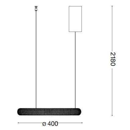 Ideal Lux - LED pendel MIRACLE LED/25W/230V diameter 40 cm CRI 90 mat krom