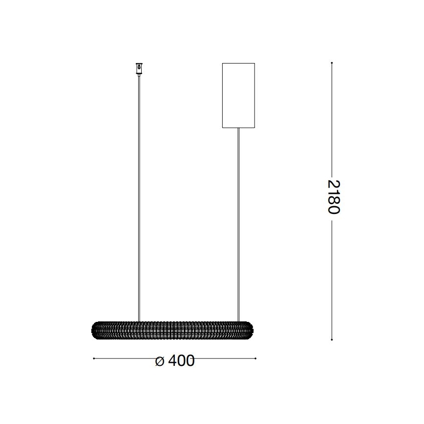 Ideal Lux - LED pendel MIRACLE LED/25W/230V diameter 40 cm CRI 90 mat krom