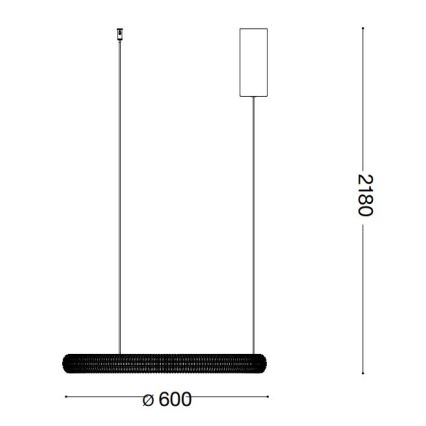 Ideal Lux - LED pendel MIRACLE LED/37W/230V diameter 60 cm CRI 90 mat krom
