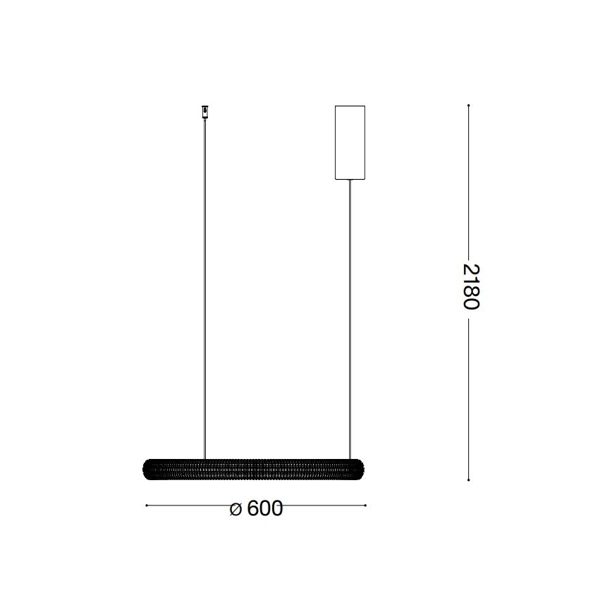 Ideal Lux - LED pendel MIRACLE LED/37W/230V diameter 60 cm CRI 90 mat krom