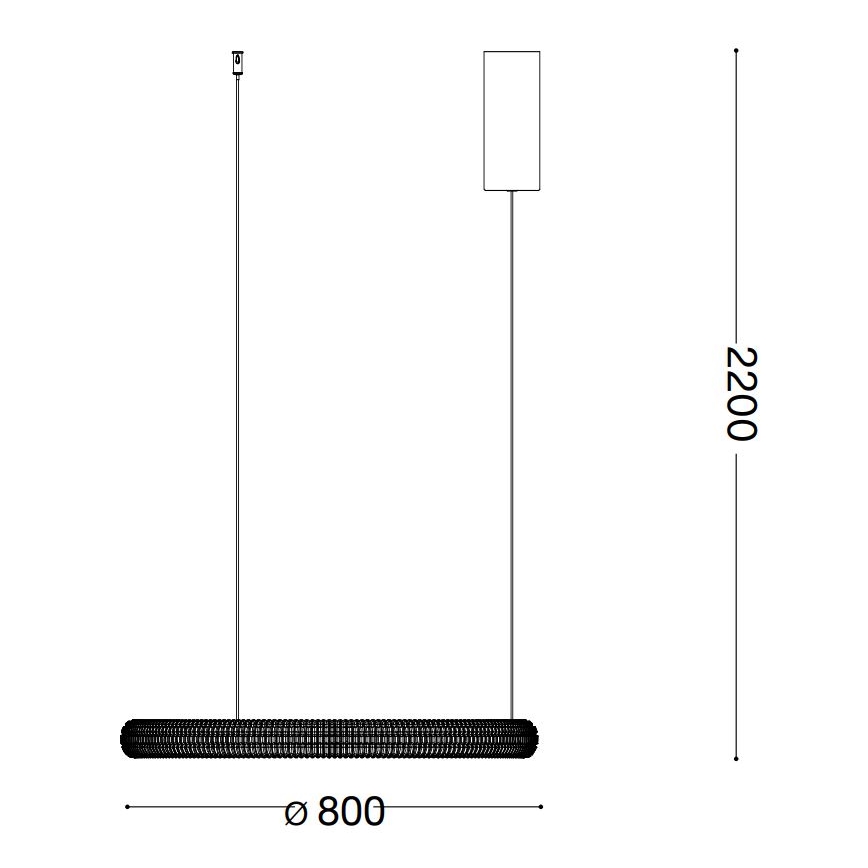 Ideal Lux - LED pendel MIRACLE LED/45W/230V diameter 80 cm CRI 90 mat krom