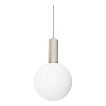 Ideal Lux - LED-pendel ODEON med ophængskabel LED/8W/230V CRI 90 Ø 20 cm beige/hvid