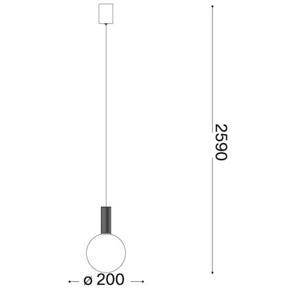 Ideal Lux - LED-pendel ODEON med ophængskabel LED/8W/230V CRI 90 Ø 20 cm beige/hvid