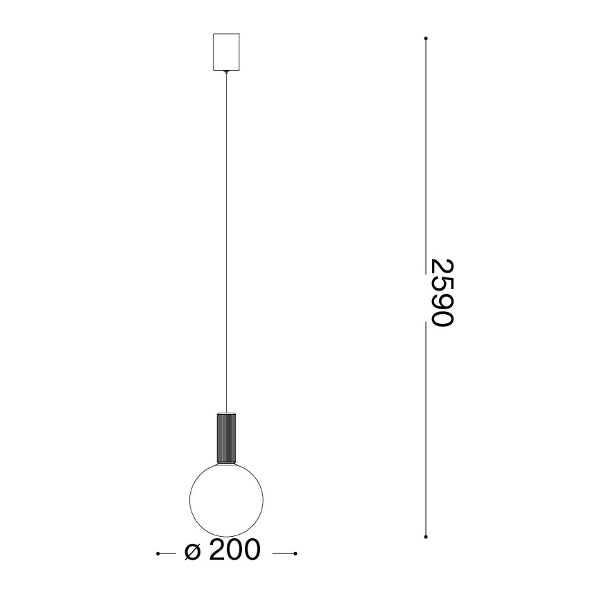 Ideal Lux - LED-pendel ODEON med ophængskabel LED/8W/230V CRI 90 Ø 20 cm beige/hvid