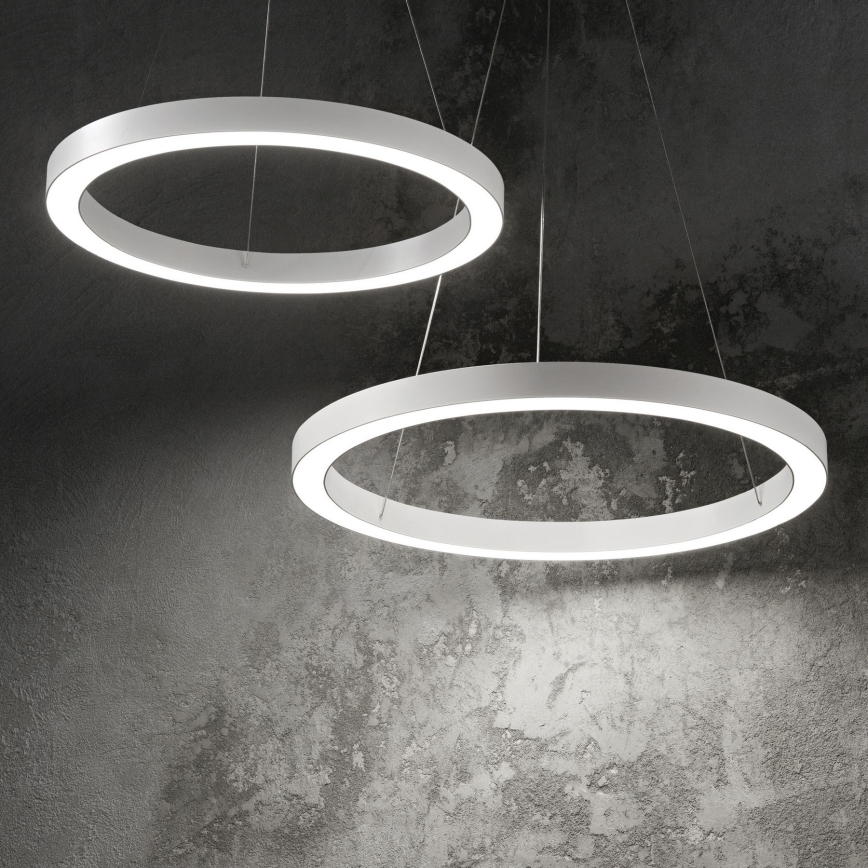 Ideal Lux - LED pendel ORACLE LED/28W/230V 3000K diameter 50 cm CRI 90 hvid