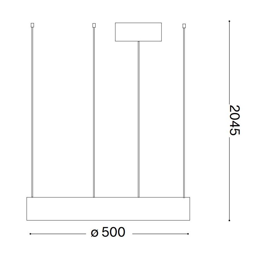 Ideal Lux - LED pendel ORACLE LED/28W/230V 3000K diameter 50 cm CRI 90 sort