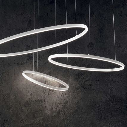 Ideal Lux - LED pendel dæmpbar ORACLE SLIM LED/29W/230V 3000K diameter 50 cm hvid