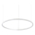 Ideal Lux - LED pendel ORACLE SLIM LED/37W/230V 2700K diameter 70,5 cm hvid