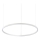 Ideal Lux - LED pendel ORACLE SLIM LED/38W/230V 3000K diameter 70 cm hvid