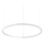Ideal Lux - LED pendel ORACLE SLIM LED/38W/230V 4000K diameter 70 cm hvid
