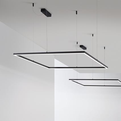 Ideal Lux - LED pendel ORACLE SLIM LED/41W/230V 3000K 70x70 cm sort
