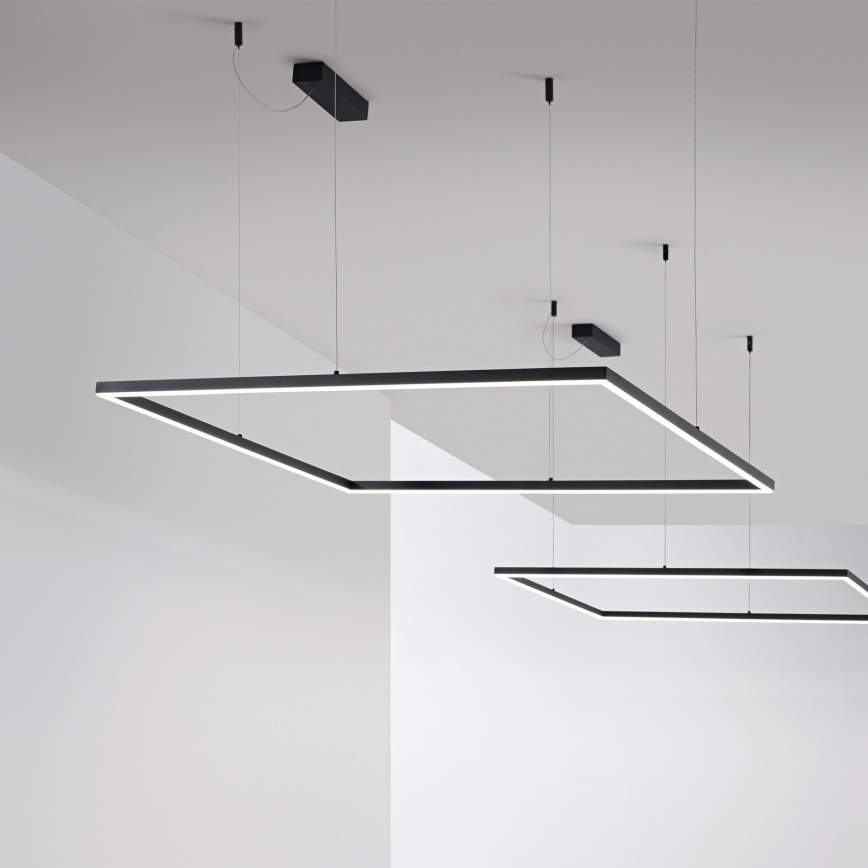Ideal Lux - LED pendel ORACLE SLIM LED/41W/230V 3000K 70x70 cm sort