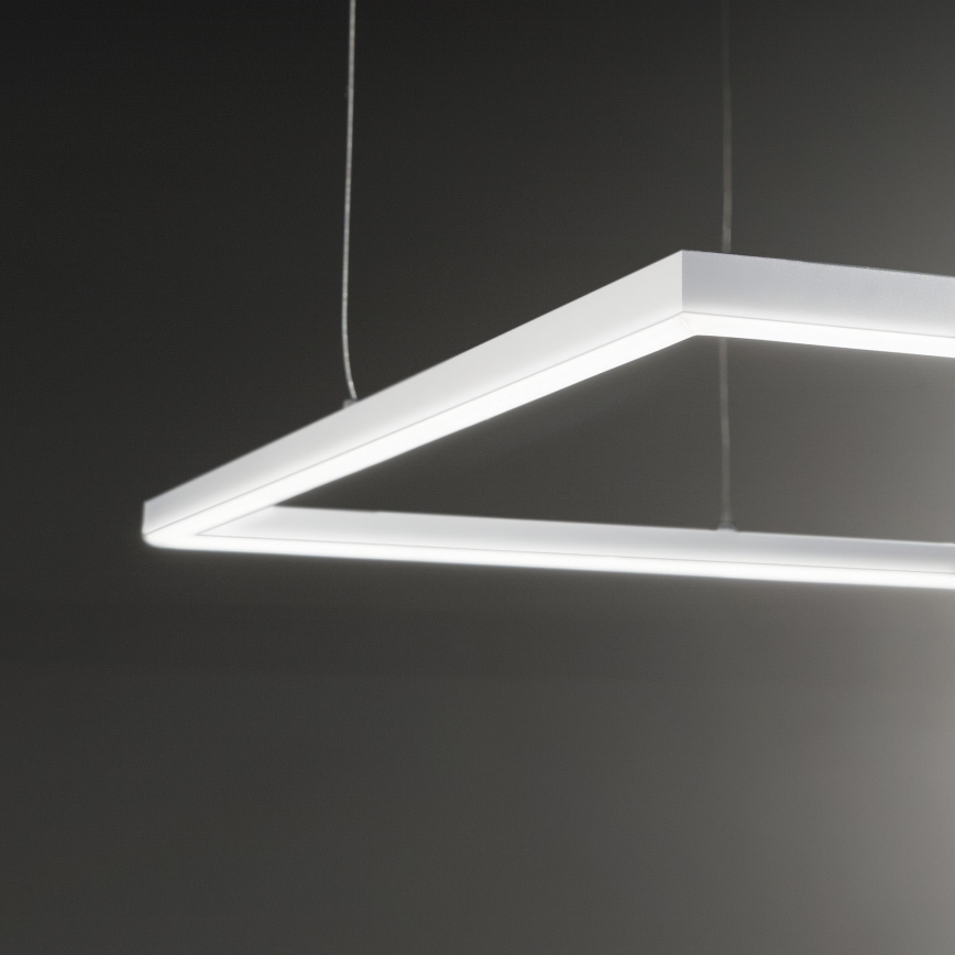 Ideal Lux - LED pendel ORACLE SLIM LED/53W/230V 3000K 90x90 cm hvid