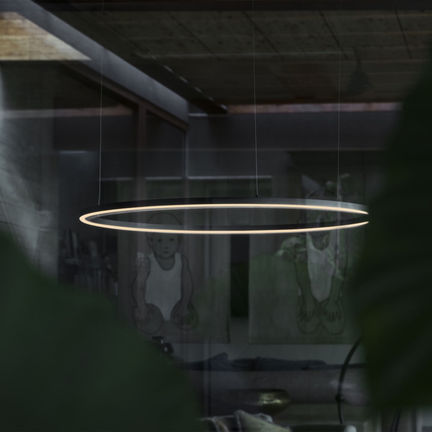 Ideal Lux - LED pendel ORACLE SLIM LED/55W/230V 4000K diameter 90 cm sort