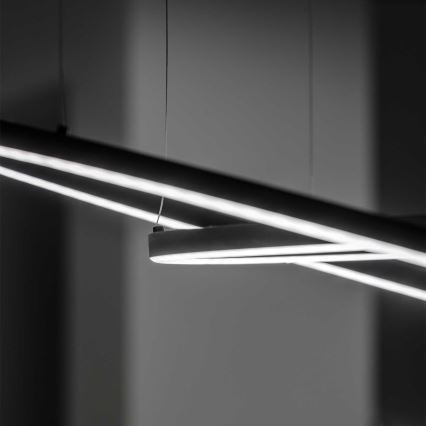 Ideal Lux - LED pendel ORACLE SLIM LED/55W/230V 4000K diameter 90 cm sort