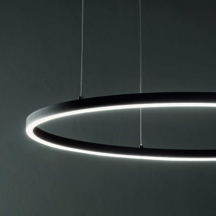 Ideal Lux - LED pendel ORACLE SLIM LED/55W/230V 4000K diameter 90 cm sort