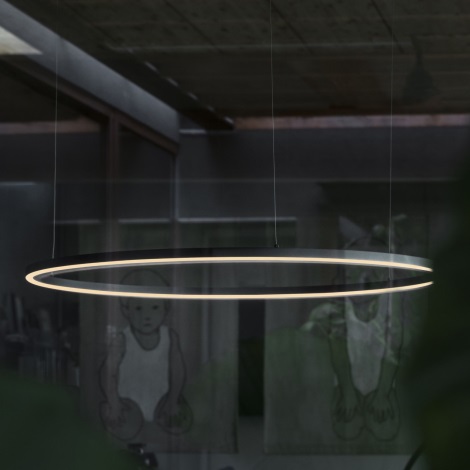 Ideal Lux - LED pendel ORACLE SLIM LED/55W/230V diameter 90 cm sort