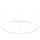Ideal Lux - LED pendel ORACLE SLIM LED/89W/230V 3000K diameter 150 cm hvid