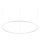 Ideal Lux - LED pendel ORACLE SLIM LED/89W/230V 4000K diameter 150 cm hvid