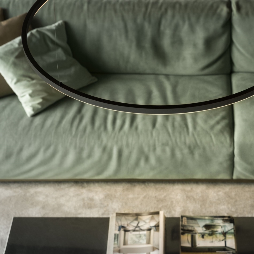 Ideal Lux - LED-pendel på wire ORACLE SLIM LED/53W/230V 4000K CRI 90 Ø 90 cm sort