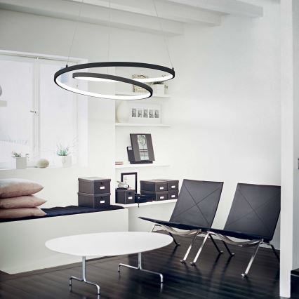 Ideal Lux - LED pendel OZ LED/47W/230V diameter 60 cm CRI 90 sort