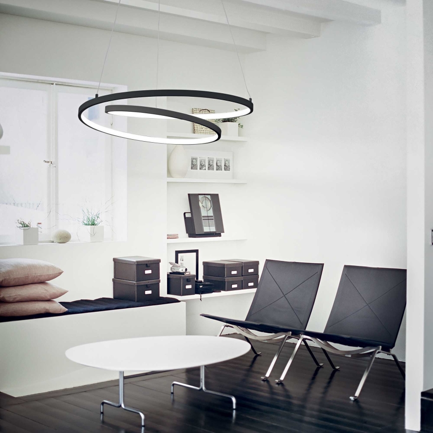Ideal Lux - LED pendel OZ LED/47W/230V diameter 60 cm CRI 90 sort