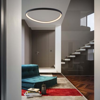Ideal Lux - LED-pendel på kabel GEMINI LED/78W/230V 2700K Ø 105 cm CRI 90 sort