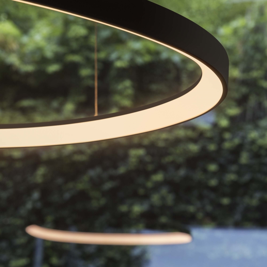 Ideal Lux - LED-pendel på kabel GEMINI LED/78W/230V 2700K Ø 105 cm CRI 90 sort