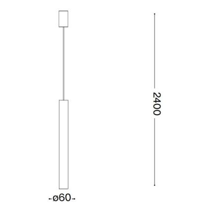 Ideal Lux - LED-pendel på kabel LOOK 1xGU10/7W/230V CRI 90 Ø 6 cm kobberfarvet
