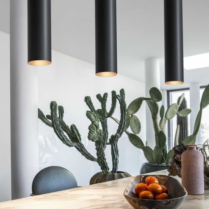 Ideal Lux - LED-pendel på kabel LOOK 1xGU10/7W/230V CRI 90 Ø 6 cm sort