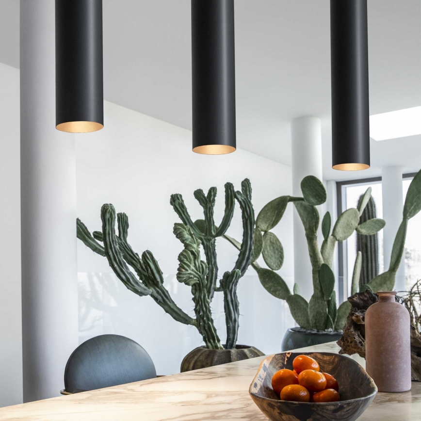 Ideal Lux - LED-pendel på kabel LOOK 1xGU10/7W/230V CRI 90 Ø 6 cm sort