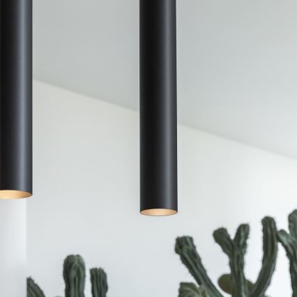Ideal Lux - LED-pendel på kabel LOOK 1xGU10/7W/230V CRI 90 Ø 6 cm sort