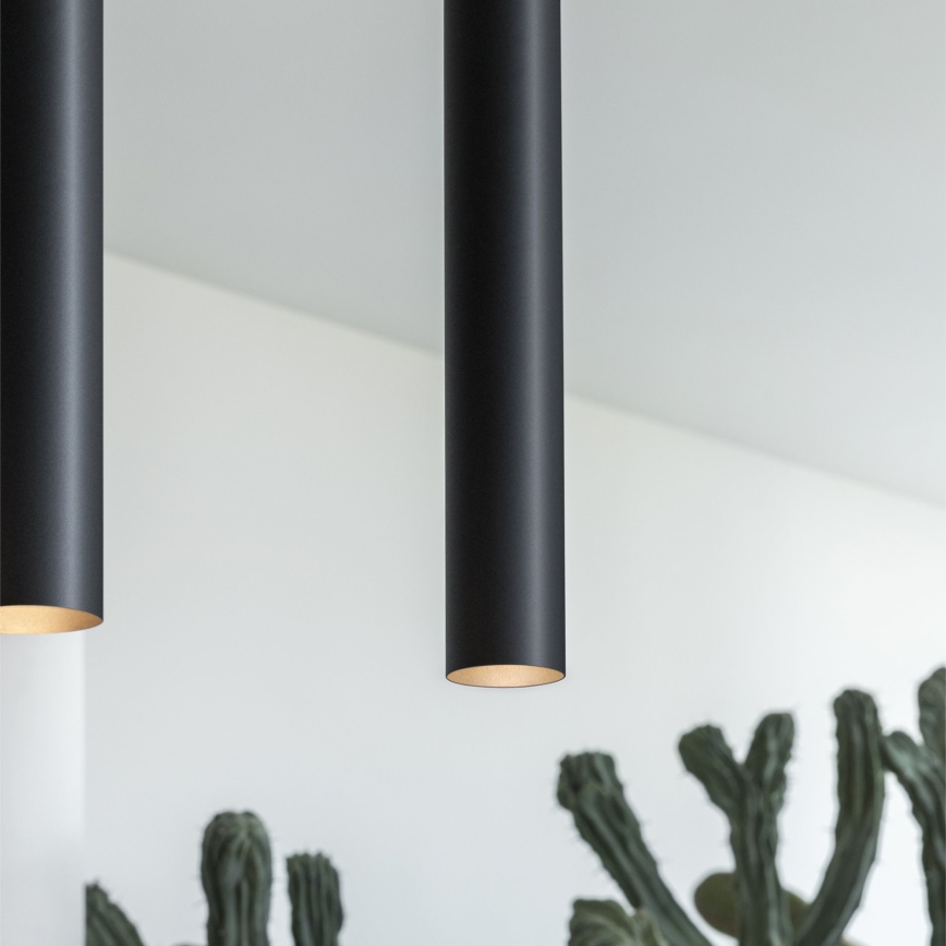 Ideal Lux - LED-pendel på kabel LOOK 1xGU10/7W/230V CRI 90 Ø 6 cm sort