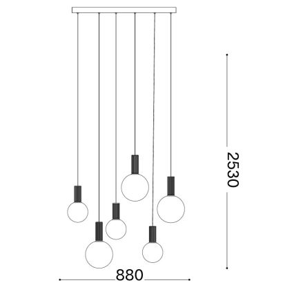 Ideal Lux - LED-pendel på kabel ODEON LED/39W/230V CRI 90 beige/hvid