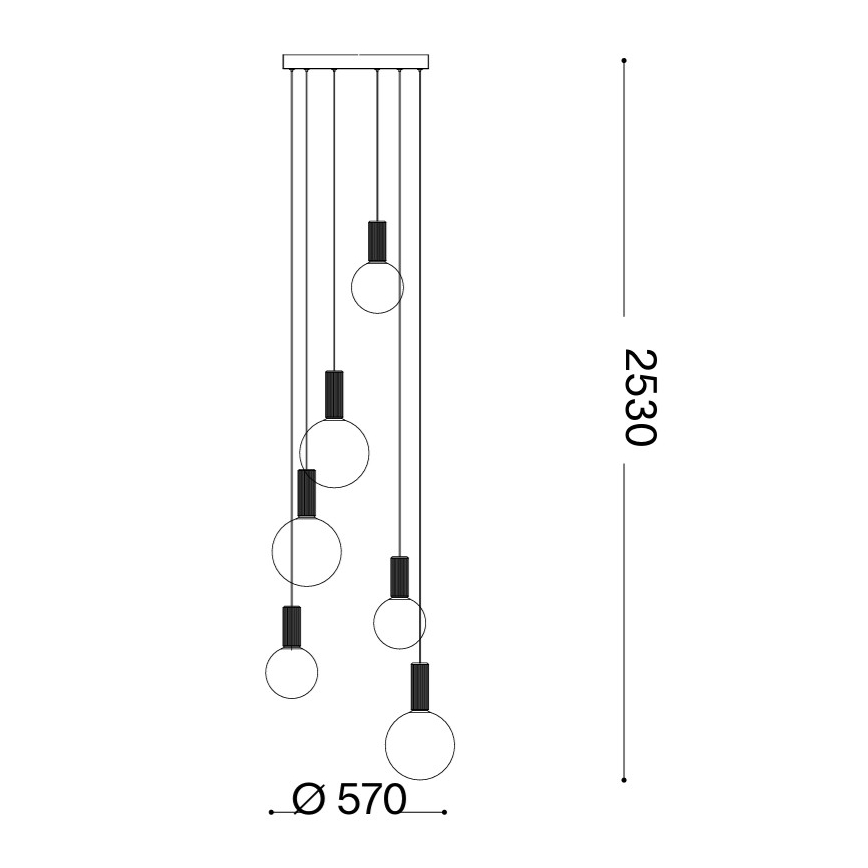 Ideal Lux - LED-pendel på kabel ODEON LED/39W/230V CRI 90 Ø 57 cm beige/hvid